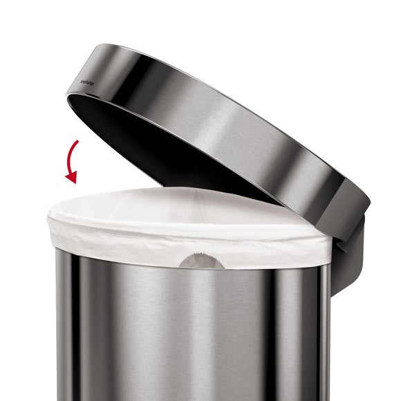 Simplehuman 45L Semi-Round Pedal Bin