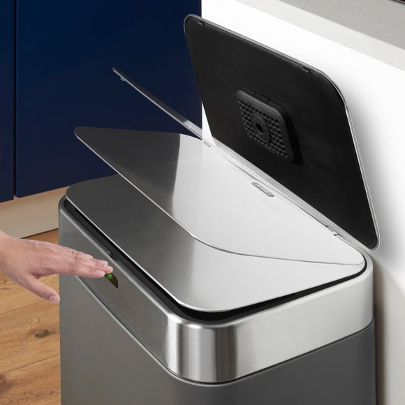 Tower 75 Litre Silver Rectangular Sensor Bin