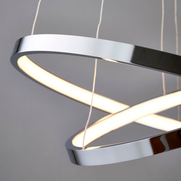 Vogue Kline 2 Light Integrated LED Hoop Ceiling Light