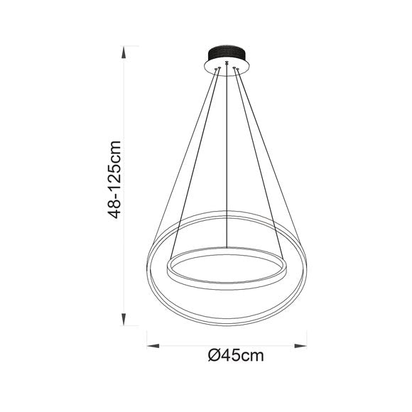 Vogue Kline 2 Light Integrated LED Hoop Ceiling Light