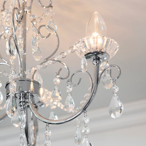 Vogue Tabitha 3 Light Bathroom Semi Flush Ceiling Light