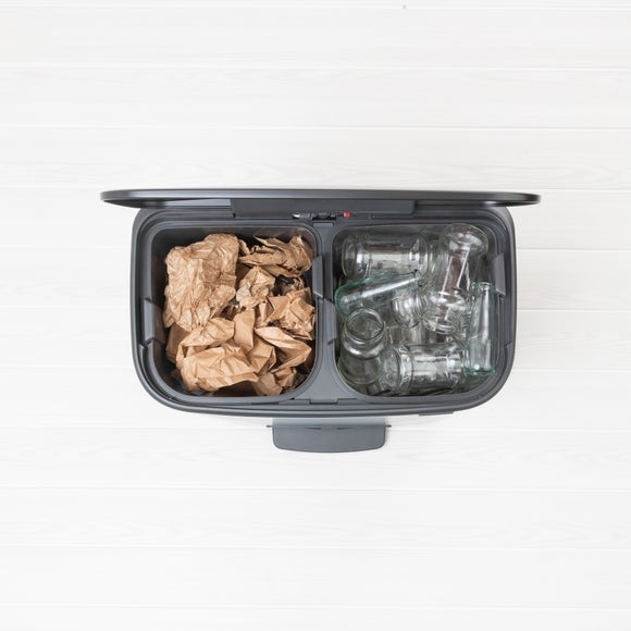 Bo Matt Black 2 x 30 Litre Pedal Bin