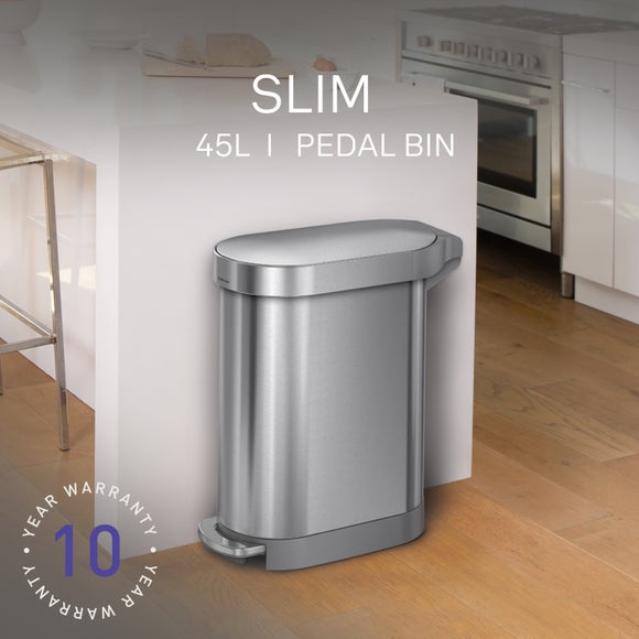 Simplehuman 45L Slim Pedal Bin