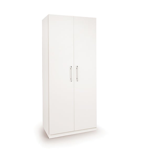 Acton Double Wardrobe, White, product image 5