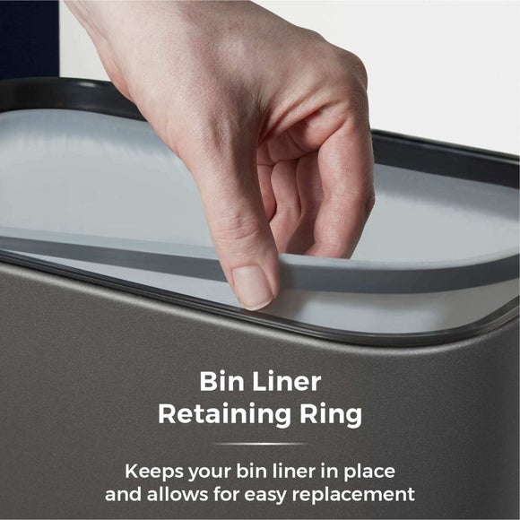 Tower 75 Litre Silver Rectangular Sensor Bin