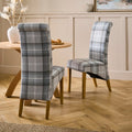 Set of 2 Chester Dining Chairs, Woven Check Fabric, product image 1