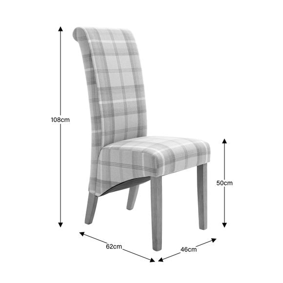 Set of 2 Chester Dining Chairs, Woven Check Fabric, product image 8