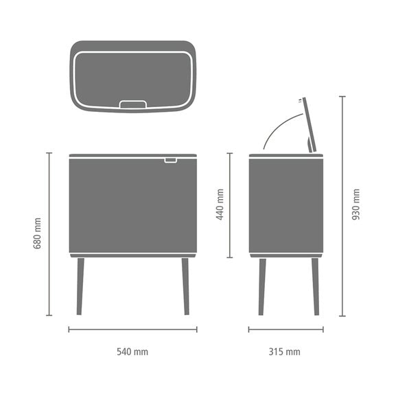 Brabantia Bo 36L Touch Bin Hi