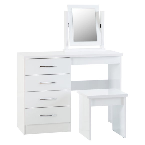 Nevada 4 Drawer Dressing Table Set with Mirror, product image 2