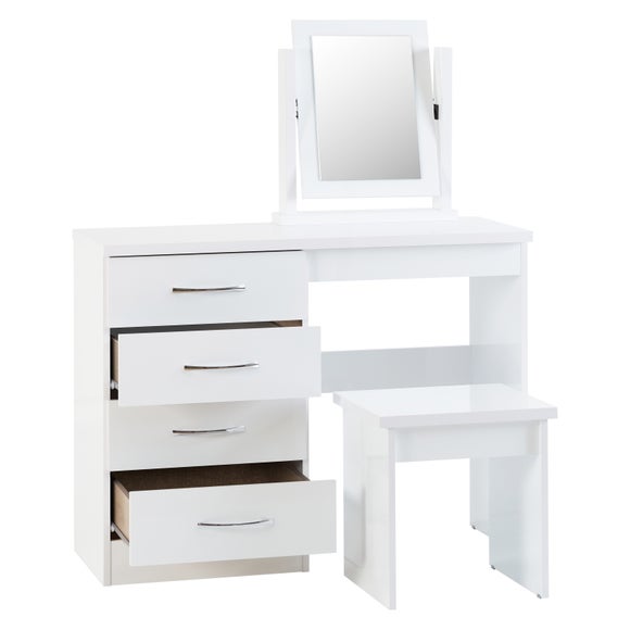 Nevada 4 Drawer Dressing Table Set with Mirror, product image 3
