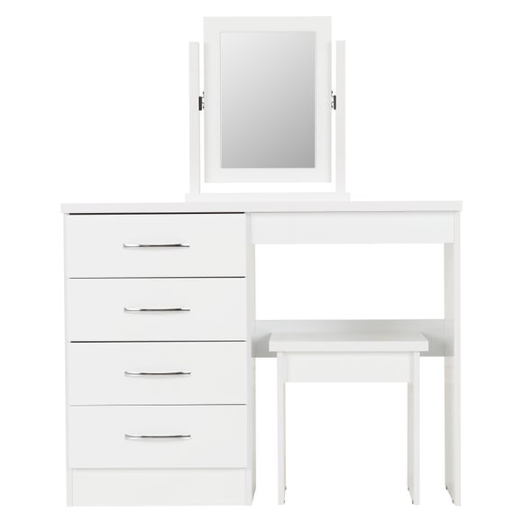 Nevada 4 Drawer Dressing Table Set with Mirror, product image 4