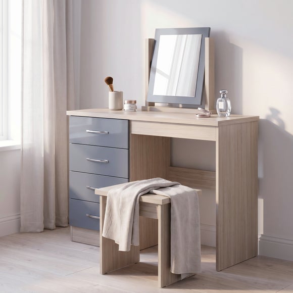 Nevada 4 Drawer Dressing Table Set with Mirror, product image 11