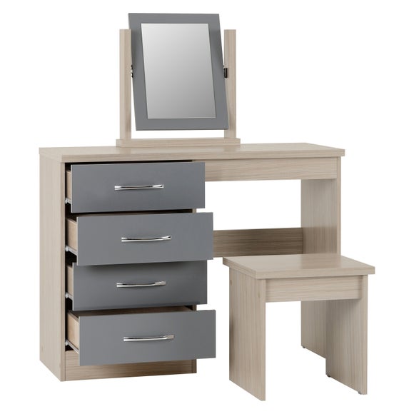 Nevada 4 Drawer Dressing Table Set with Mirror, product image 13