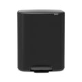 Bo Matt Black 2 x 30 Litre Pedal Bin