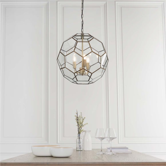 Vogue Hillier 3 Light Hexagon Pendant Light