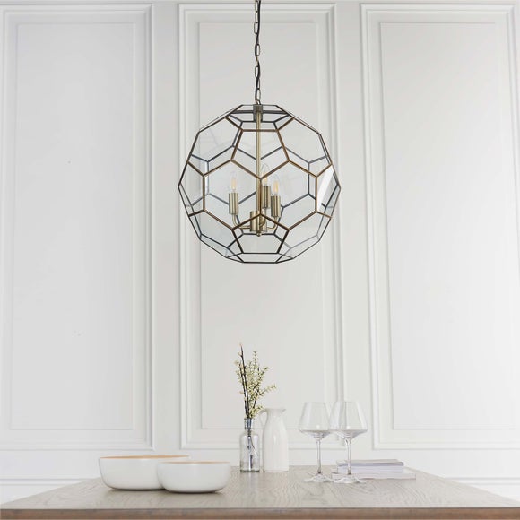 Vogue Hillier 3 Light Hexagon Pendant Light