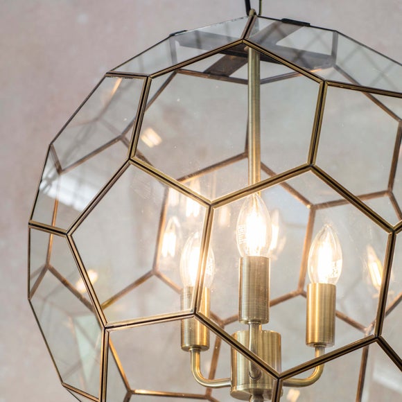 Vogue Hillier 3 Light Hexagon Pendant Light