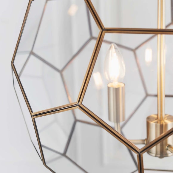 Vogue Hillier 3 Light Hexagon Pendant Light