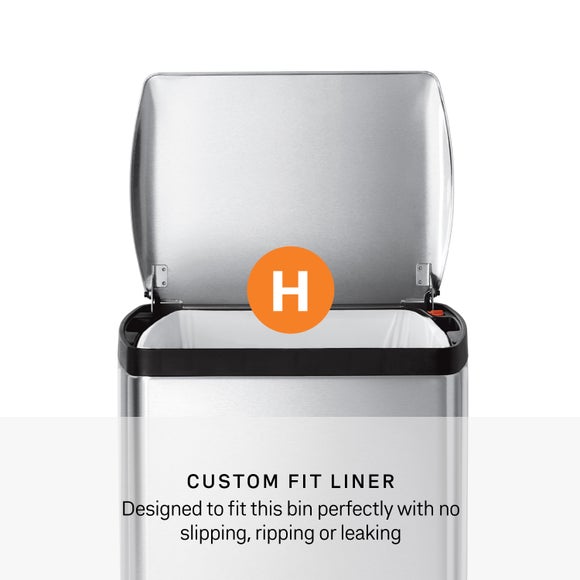 Simplehuman 30L Rectangular Pedal Bin