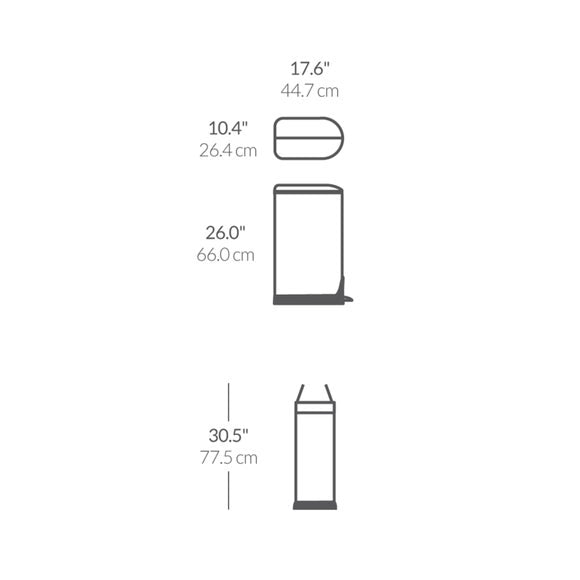 Simplehuman 30L Butterfly Pedal Bin
