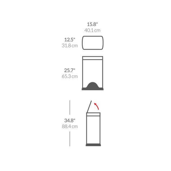Simplehuman 38L Rectangular Pedal Bin