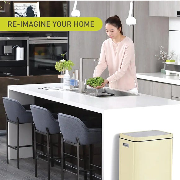EKO X-Cube 20/20L Cream Recycling Bin