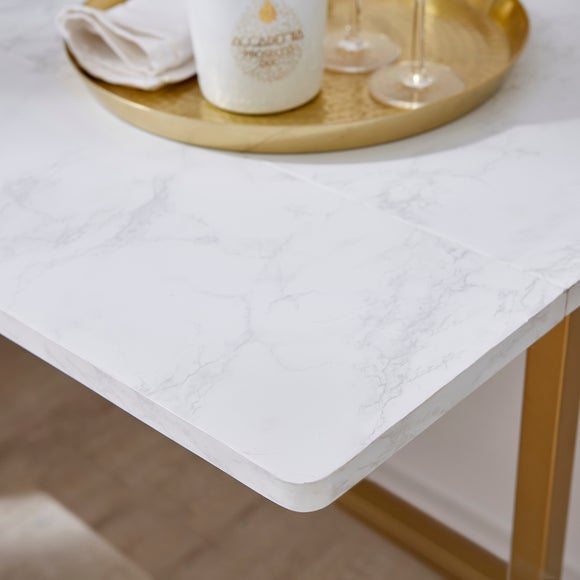Kendall 2-4 Seater Console Dining Table, Marble Effect