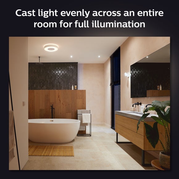 Philips HUE Xamento Large Smart LED Bathroom Flush Ceiling Light