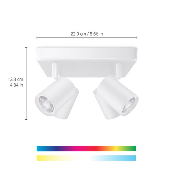 WiZ Imageo Smart 4 Light LED Adjustable Semi Flush Spotlight, product image 2
