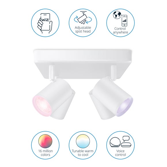 WiZ Imageo Smart 4 Light LED Adjustable Semi Flush Spotlight, product image 3
