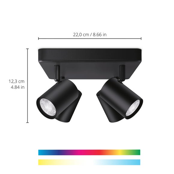 WiZ Imageo Smart 4 Light LED Adjustable Semi Flush Spotlight, product image 12