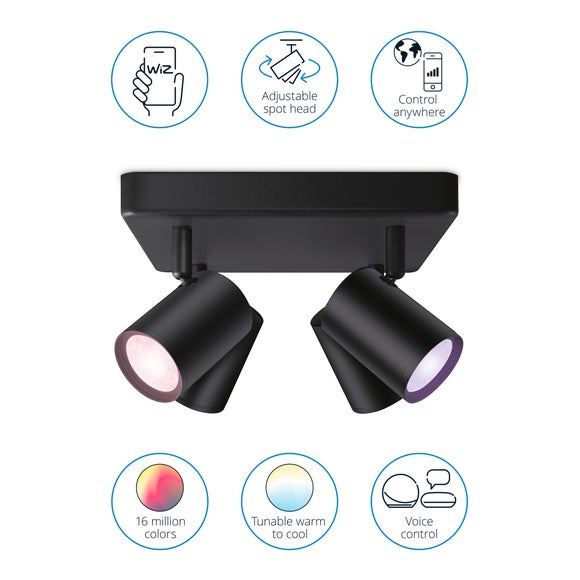 WiZ Imageo Smart 4 Light LED Adjustable Semi Flush Spotlight, product image 13