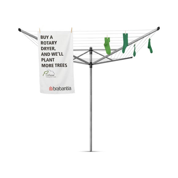 Brabantia Lift-O-Matic Advance 4 Arm Rotary Washing Line with Accessories, 50m