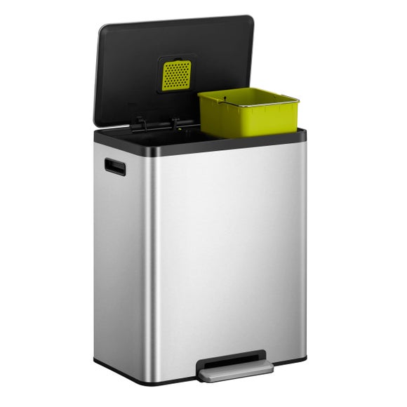 EKO Ecocasa 24/36 Litre Stainless Steel Recycling Pedal Bin