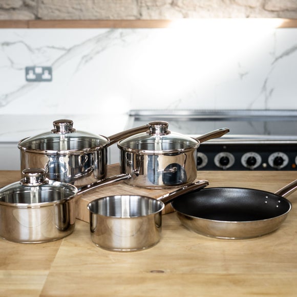 Tala Performance Classic Stainless Steel 5 Piece Pan Set