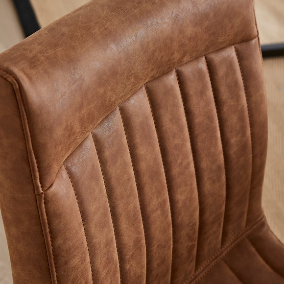 Felix Set of 2 Dining Chairs, Faux Leather