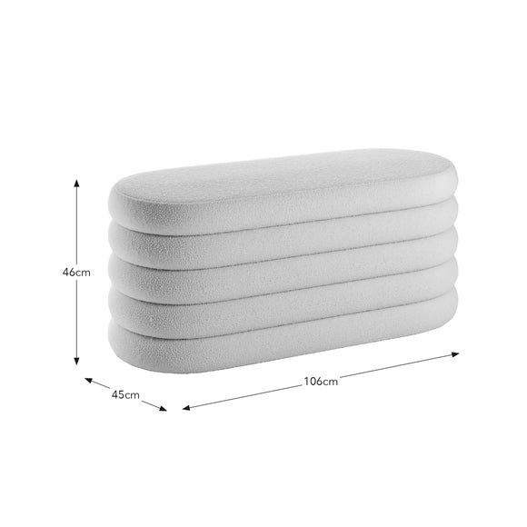 Murray Storage Ottoman, Sherpa