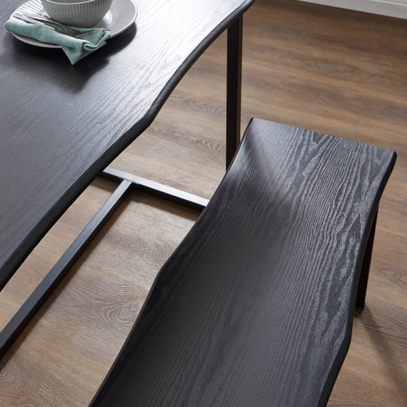 Ronan 4 Seater Wave Edge Dining Table and Bench Set, product image 10
