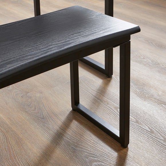 Ronan 4 Seater Wave Edge Dining Table and Bench Set, product image 11