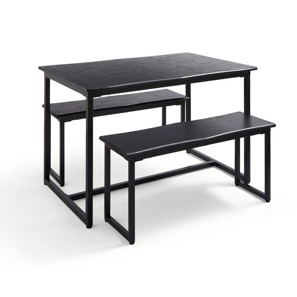 Ronan 4 Seater Wave Edge Dining Table and Bench Set, product image 13