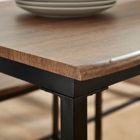 Ronan 4 Seater Wave Edge Dining Table and Bench Set, product image 3
