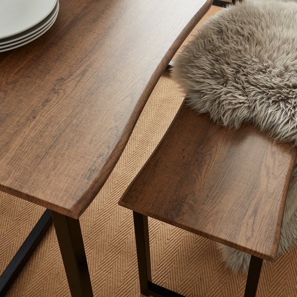 Ronan 4 Seater Wave Edge Dining Table and Bench Set, product image 5