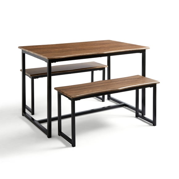 Ronan 4 Seater Wave Edge Dining Table and Bench Set, product image 6