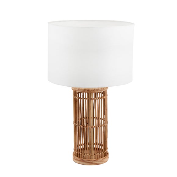 Sorbus Natural Ribbed Table Lamp