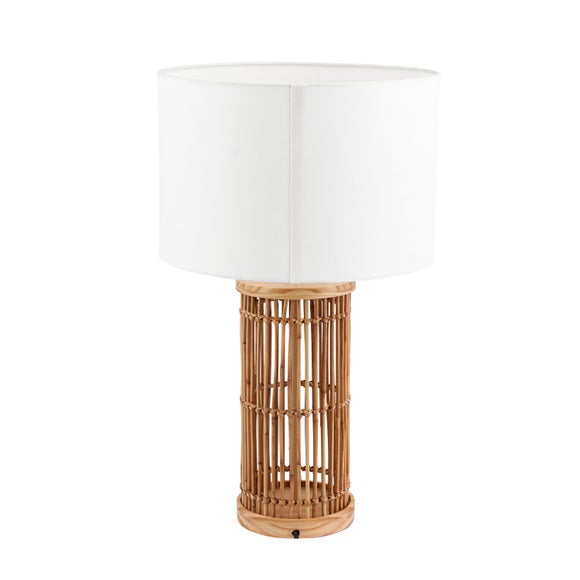 Sorbus Natural Ribbed Table Lamp