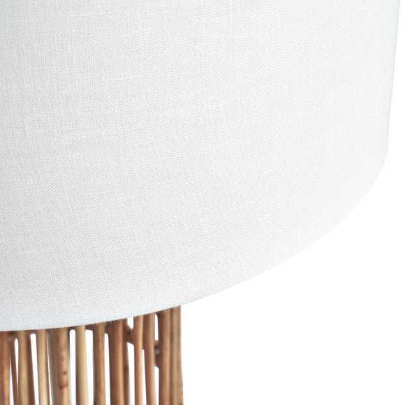 Sorbus Natural Ribbed Table Lamp
