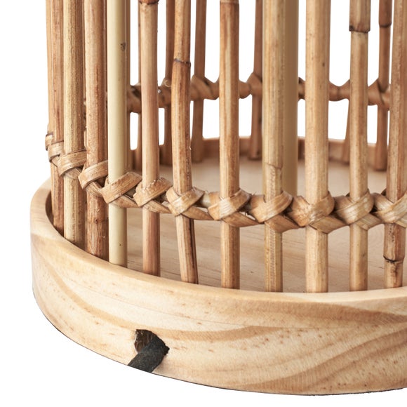 Sorbus Natural Ribbed Table Lamp