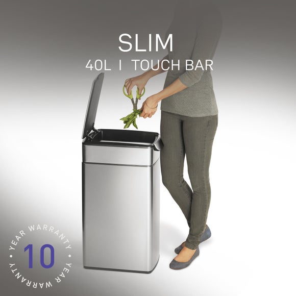 Simplehuman 40L Slim Touch-Bar Bin