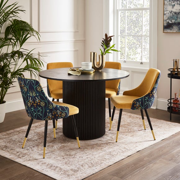 Ariana Set of 2 Dining Chairs, Havisham Print Velvet, product image 2
