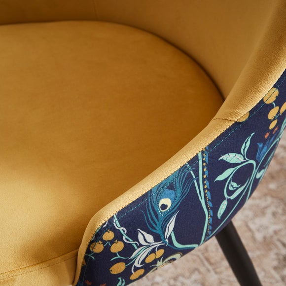 Ariana Set of 2 Dining Chairs, Havisham Print Velvet, product image 4